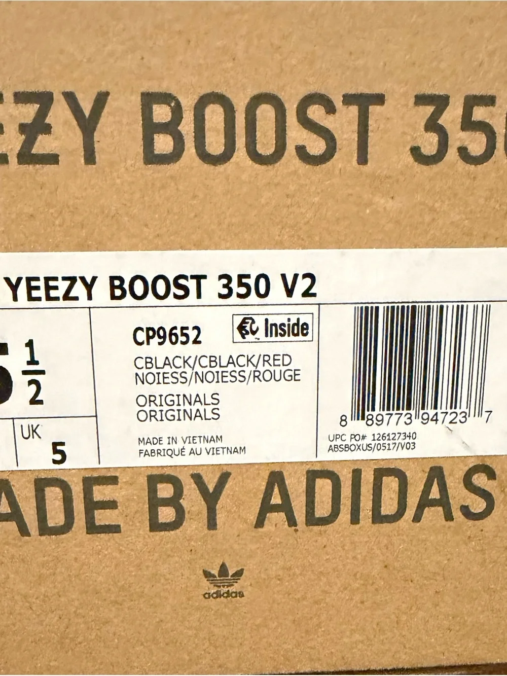 Adidas Men Yeezy Black Knit Sneakers with Red Accents - Boost Style